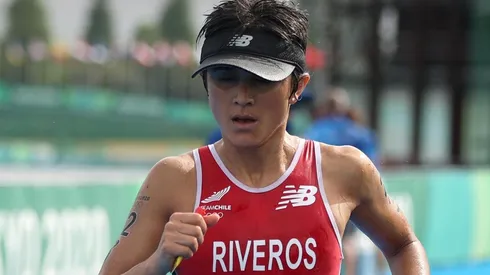 Bárbara Riveros fue la mejor latina en el Triatlón.
