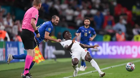 Giorgio Chiellini fue protagonista de la final de la Eurocopa.