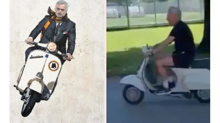 El mural de Mourinho en las calles de Roma ya es un clásico