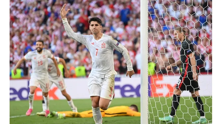Álvaro Morata convirtió un gol clave frente a Croacia