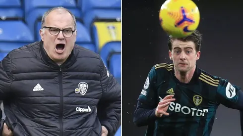 Bielsa resultó con un corte en la nariz y los lentes desalineados tras un balonazo en el rostro.