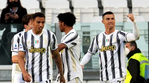 Cristiano celebra el primer gol de la Juve frente al Napoli