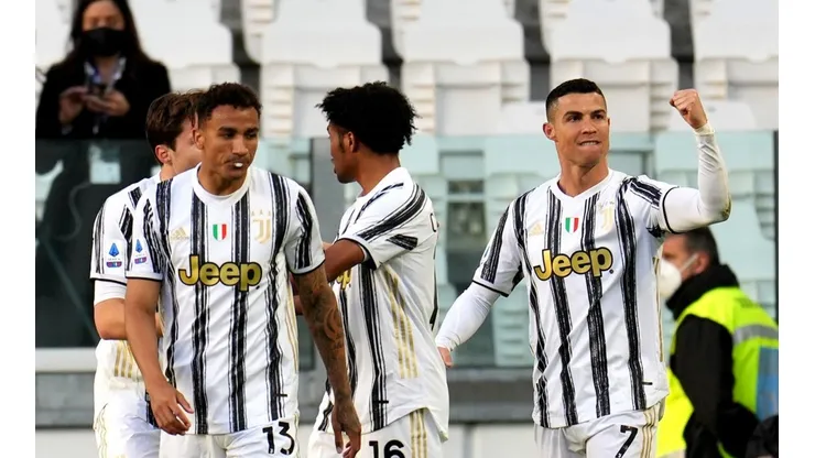 Cristiano celebra el primer gol de la Juve frente al Napoli
