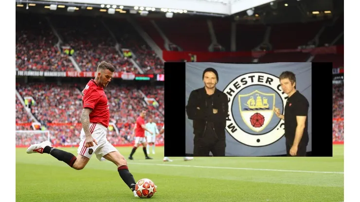 David Beckham festejó el triunfo del United burlándose del vocalista de Oasis