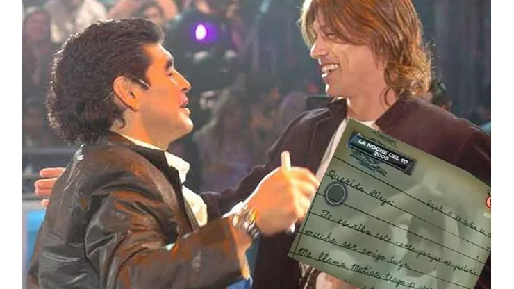 Matías Almeyda y su carta escrita cuando niño a Maradona.