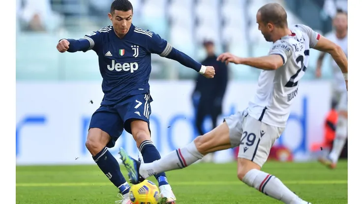 Cristiano Ronaldo ante el Bologna