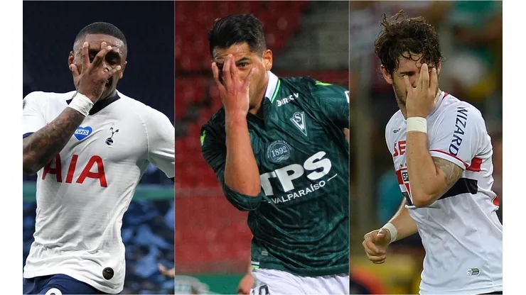 Steven Bergwijn, Enzo Gutiérrez y Alexandre Pato unidos por un mismo gesto, aunque las razones son distintas