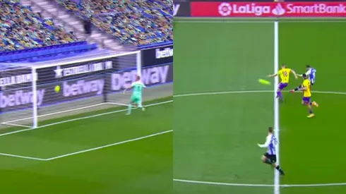 Raúl de Tomás se lució con un golazo de mitad de cancha