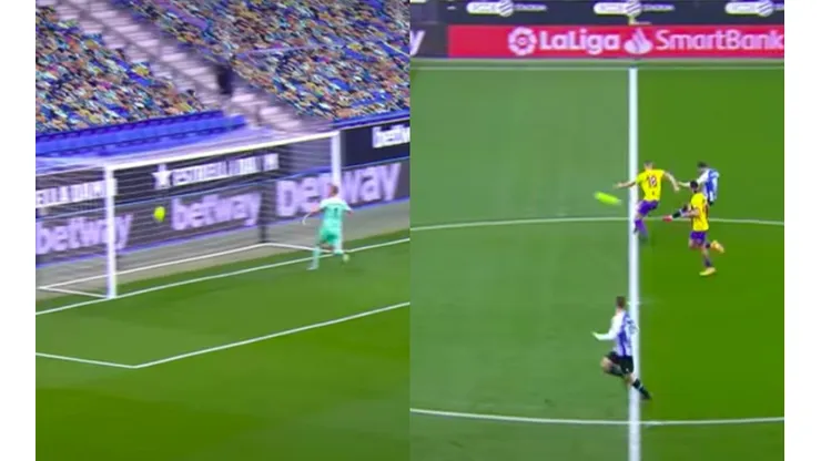 Raúl de Tomás se lució con un golazo de mitad de cancha