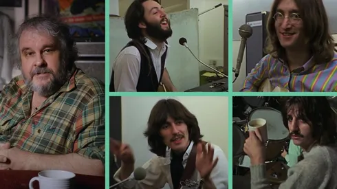 Peter Jackson junto a los "cuatro fabulosos", The Beatles.