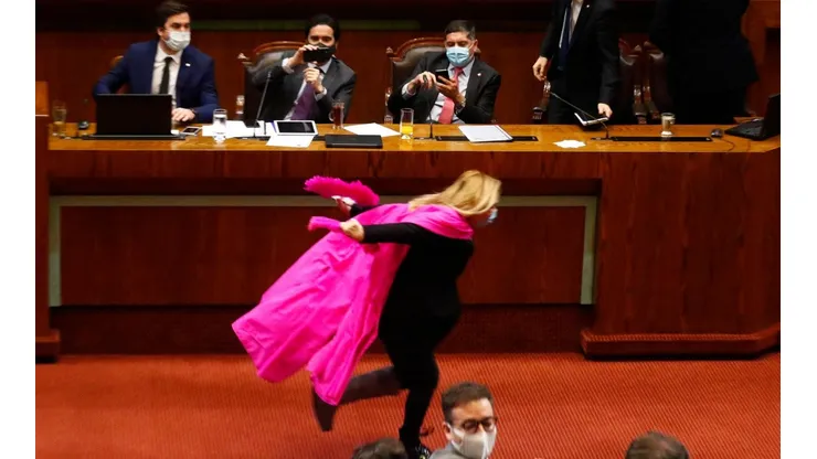 Diputada Pamela Jiles celebrando la aprobación del Primer Retiro de Fondos