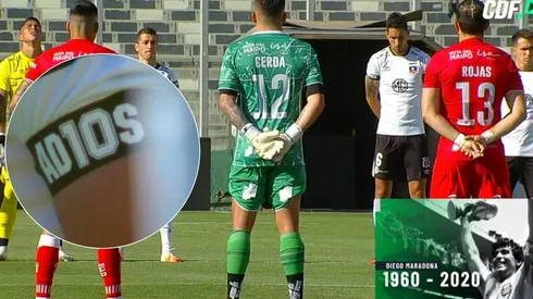 Colo Colo lució un brazalete en homenaje a Maradona