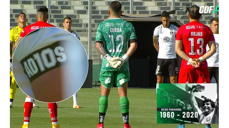 Colo Colo lució un brazalete en homenaje a Maradona