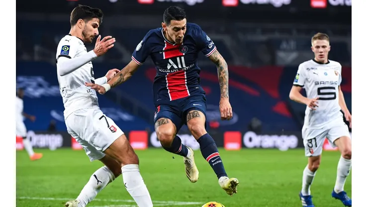 Di María, figura en el PSG contra Rennes.