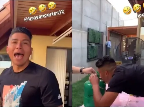 Brayan Cortés repite el "Chapa, Chapa" con helio