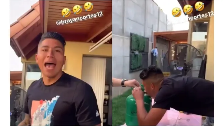 Brayan Cortés reeditó el "Chapa" con helio.