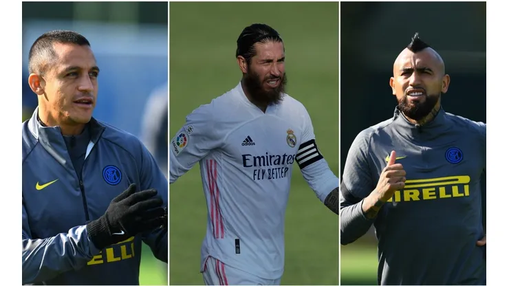 Alexis Sánchez junto a Arturo Vidal salen al encuentro del Inter de Milán ante Real Madrid, este martes en el Estadio Alfredo Di Stéfano por Champions League.