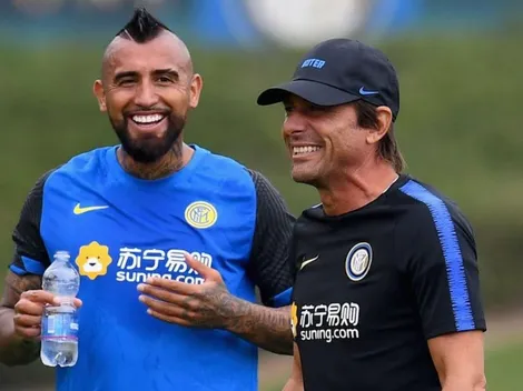 Vidal, el jugador con más partidos junto a Conte en Champions