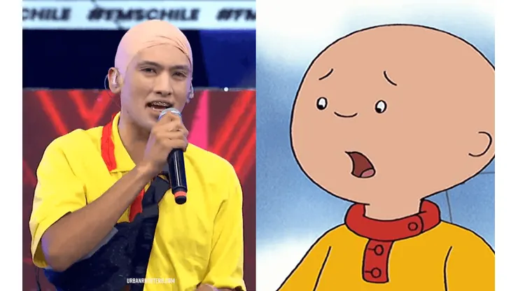 Cayú se disfraza de Caillou en FMS Chile