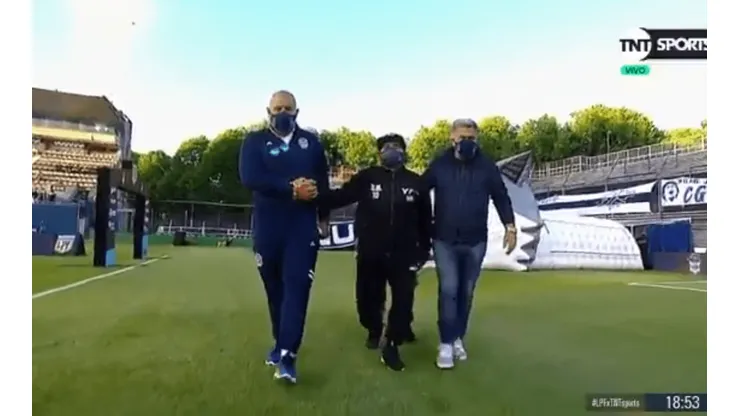 Diego Maradona y su celebración en la cancha