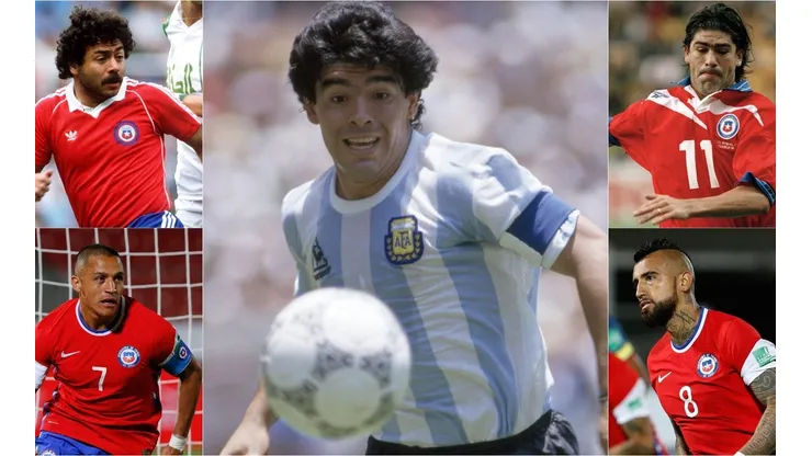 Diego Armando Maradona evoca distintos jugadores del fútbol chileno, una fantasía que quisiéramos haber visto en la cancha