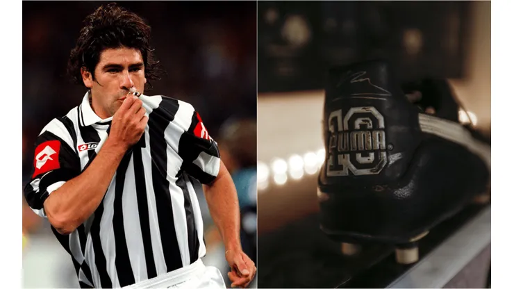 Marcelo Salas en la Juventus / Zapatos originales de Diego Maradona