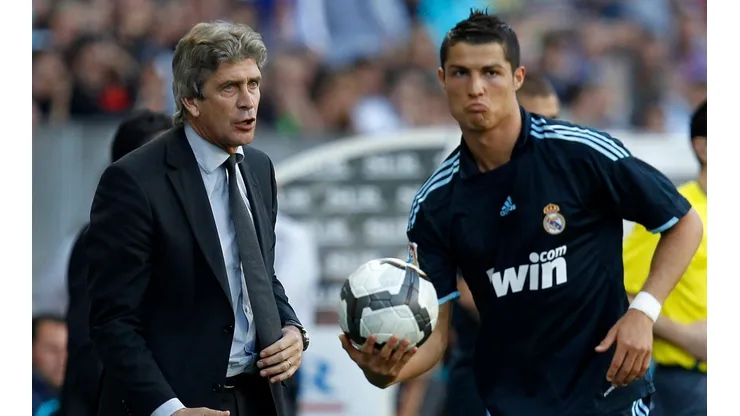 Manuel Pellegrini y Cristiano Ronaldo en el Real Madrid.