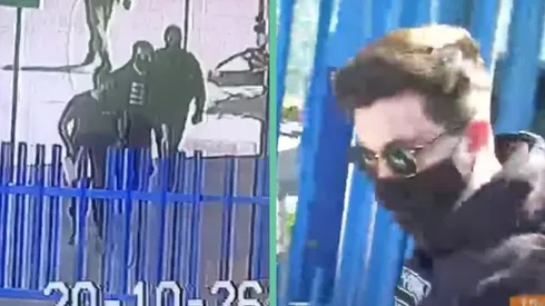 Nano Calderón en el preciso momento en que dejó la cárcel Santiago 1.