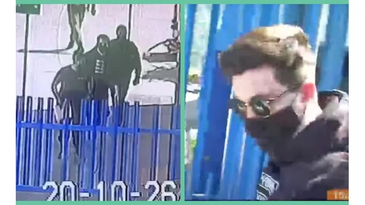 Nano Calderón en el preciso momento en que dejó la cárcel Santiago 1.