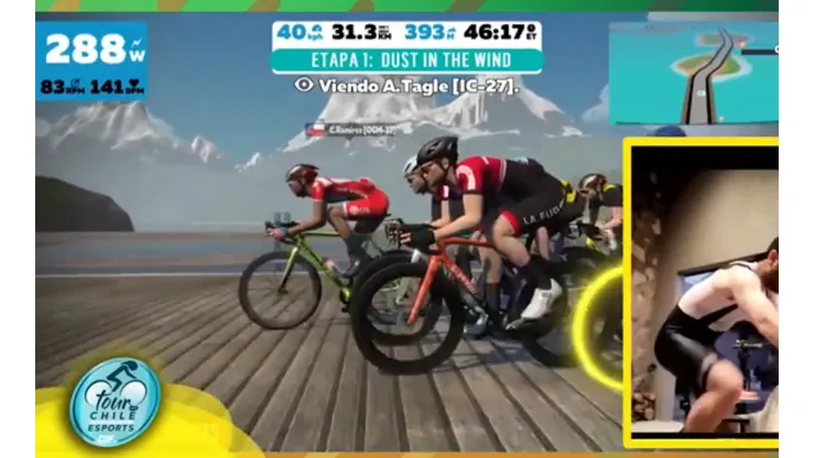 Andrés Tagle fue uno de los competidores del Tour por Chile eSports en las pantallas de CDF.
