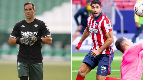 Claudio Bravo se reencuentra con Luis Suárez en el duelo de Betis ante Atlético de Madrid en la Liga de España.