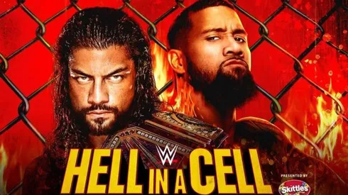 Afiche oficial Hell in a Cell Roman Reigns vs Jey Uso