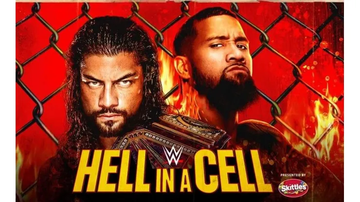 Afiche oficial Hell in a Cell Roman Reigns vs Jey Uso