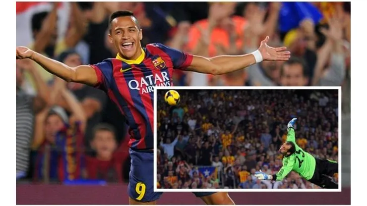 Diego López no pudo hacer nada ante el increíble remate de Alexis Sánchez en la temporada 2013/2014.