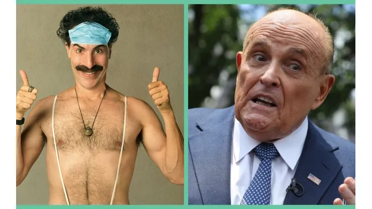 Borat se fue a meter en problemas con el asesor presidencial de Trump, Rudy Giuliani.