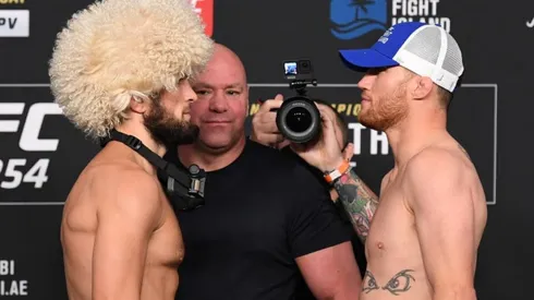 Cara a cara previo entre Khabib y Gaethje