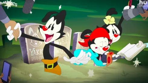 Yakko, Wakko y Dot reviviendo desde entre los muertos para la nueva temporada de "Animaniacs".