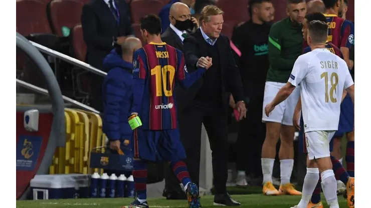 Koeman elogió el partido de Messi en Champions League