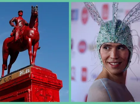 Comparan "looks" del monumento a Baquedano con los de Di Mondo