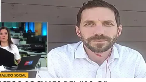 Académico protagoniza cómico chascarro en vivo durante noticiero de CHV