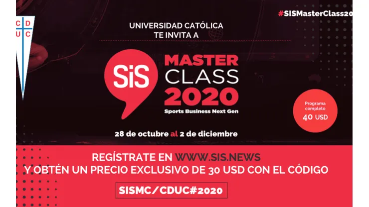 Desde el 28 de octubre se realizará el SiS Máster Class 2020, del cual la UC es Socio Fundador.