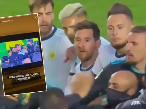 "Pégale un chirlo": Kun alienta a Messi en encontrón con Bolivia