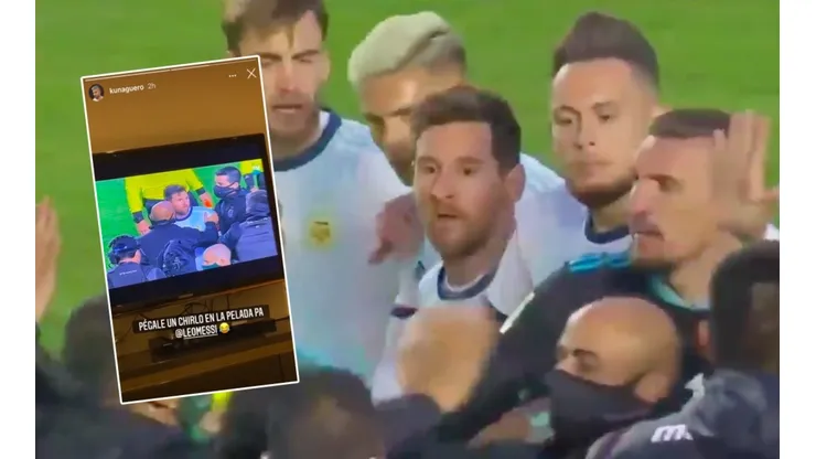 Agüero apoyó a Messi en plena pelea con Bolivia