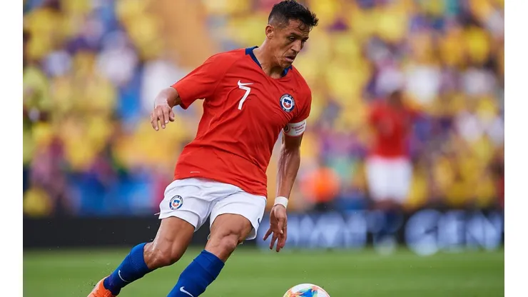 Alexis Sánchez en el amistoso ante Colombia