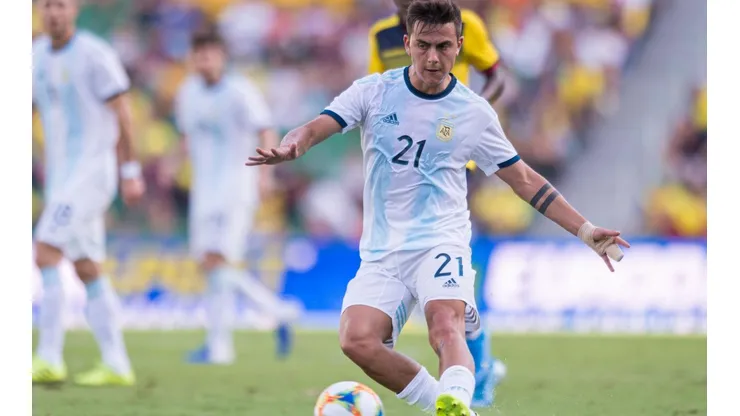 Paulo Dybala ante Ecuador en un encuentro amistoso