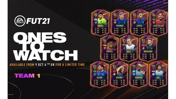 Primer equipo de Ones To Watch en FIFA 21