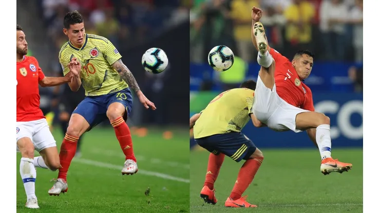 James Rodríguez y Alexis Sánchez se verán las caras el próximo martes en el duelo Chile-Colombia por las Eliminatorias Qatar 2022