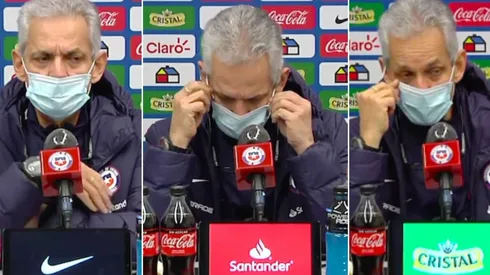 Rueda lo pasó mal con sus mascarilla "pirata" en la conferencia