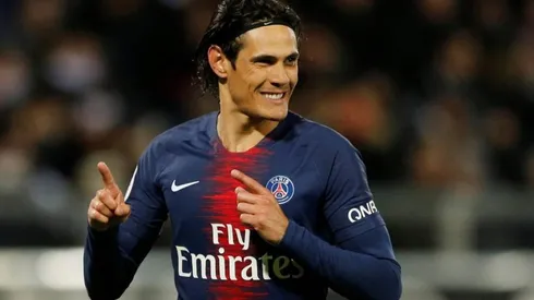 Edinson Cavani con la camiseta del PSG
