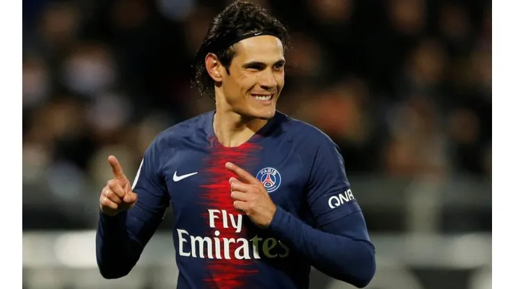 Edinson Cavani con la camiseta del PSG